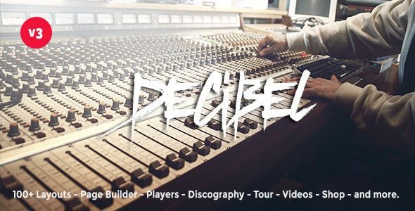 decibel 3 6 8 professional music wordpress theme