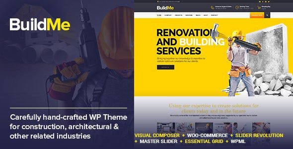 buildme 5 7 construction architectural wp theme