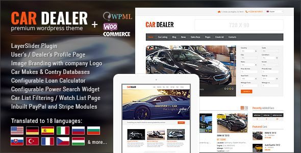car dealership 1 6 2 automotive wordpress theme