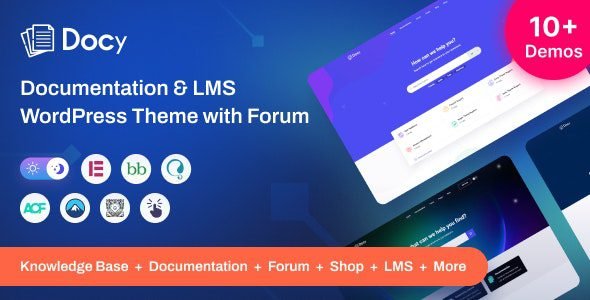 docy 3 1 9 premium documentation knowledge base lms wordpress theme with helpdesk forum