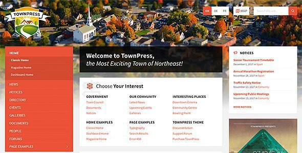 townpress 3 8 9 municipality town government wordpress theme