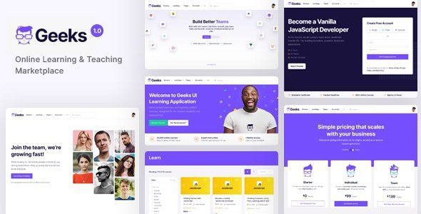 geeks 1 2 12 online learning marketplace wordpress theme