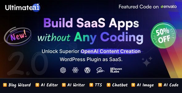ultimateai 2 3 openai content generation wordpress app as saas